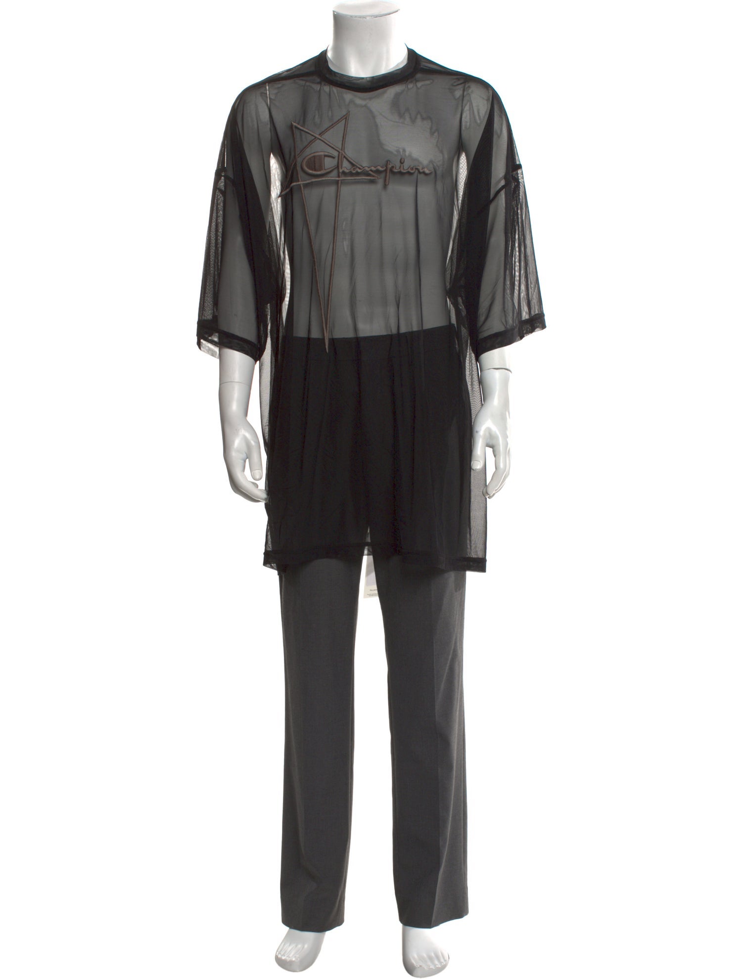 Rick Owens x Champion Crew Neck Three-Quarter Sleeve Tank