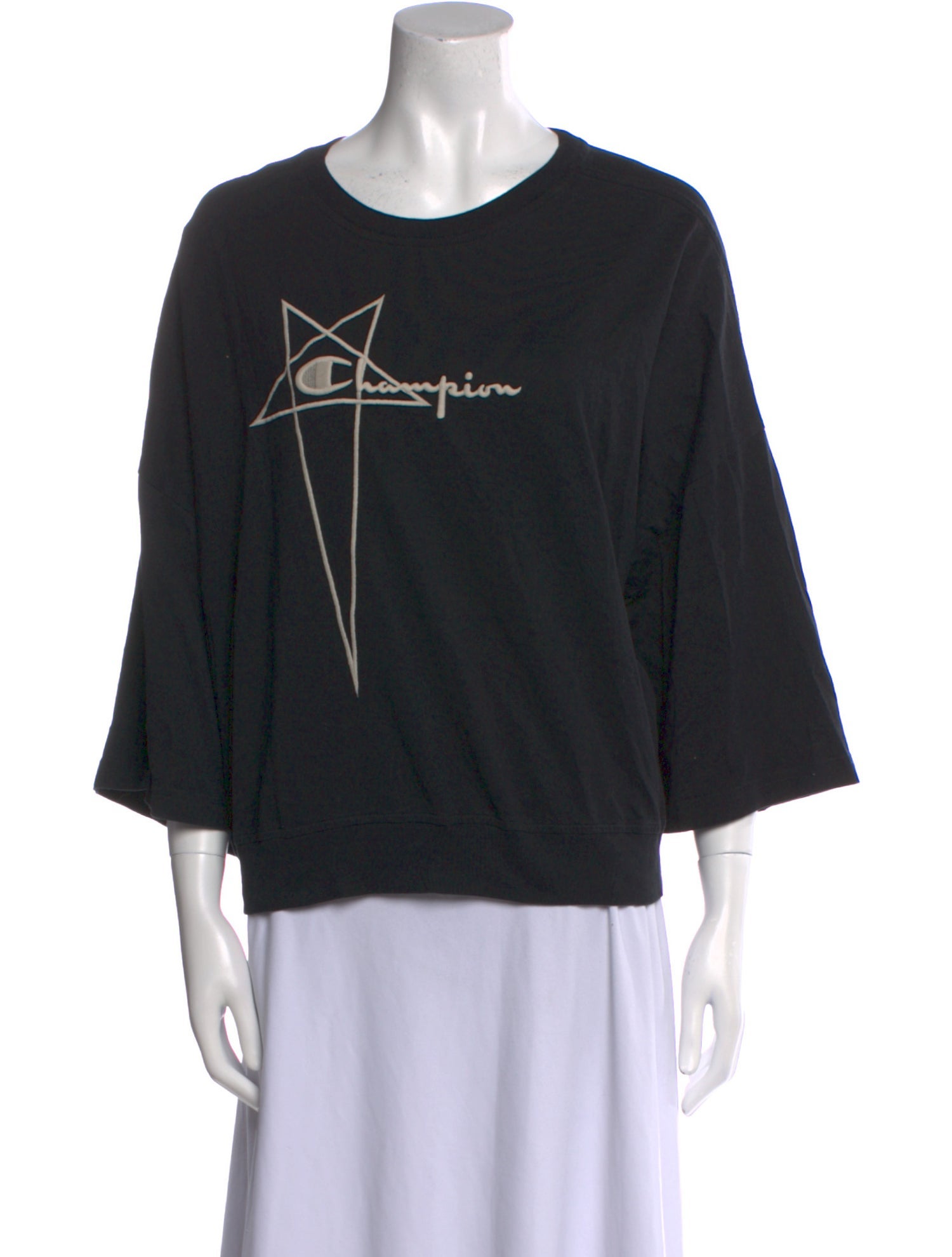 Rick Owens x Champion Graphic Print Crew Neck Sweatshirt