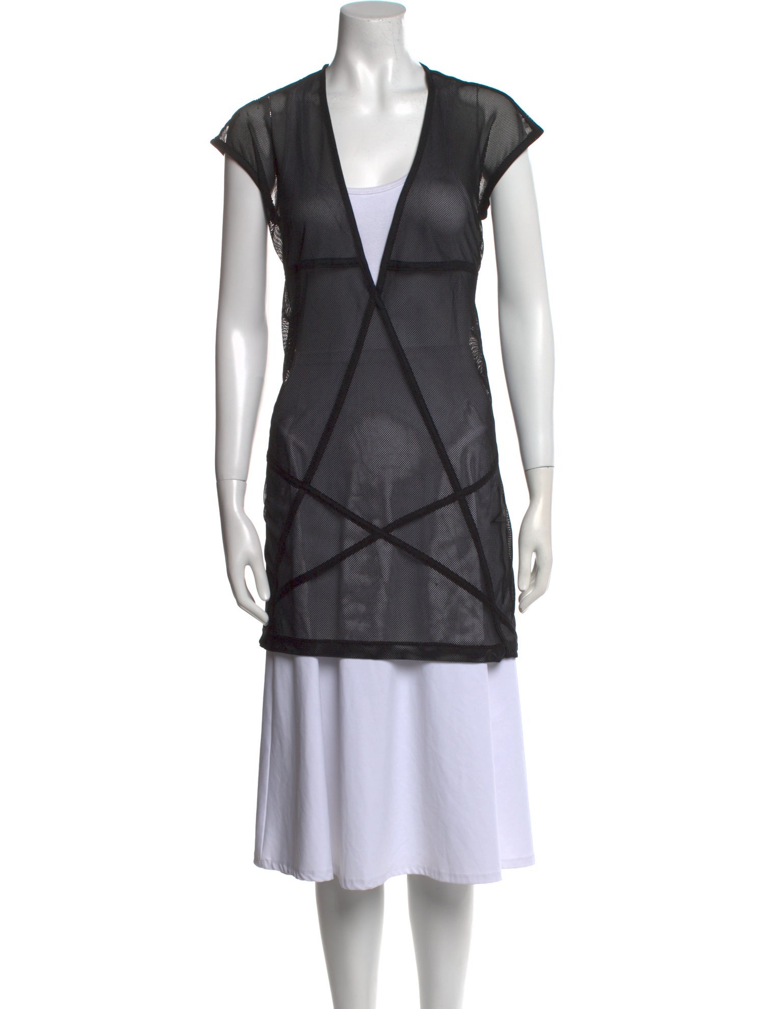 Rick Owens x Champion Plaid Print V-Neck Tunic