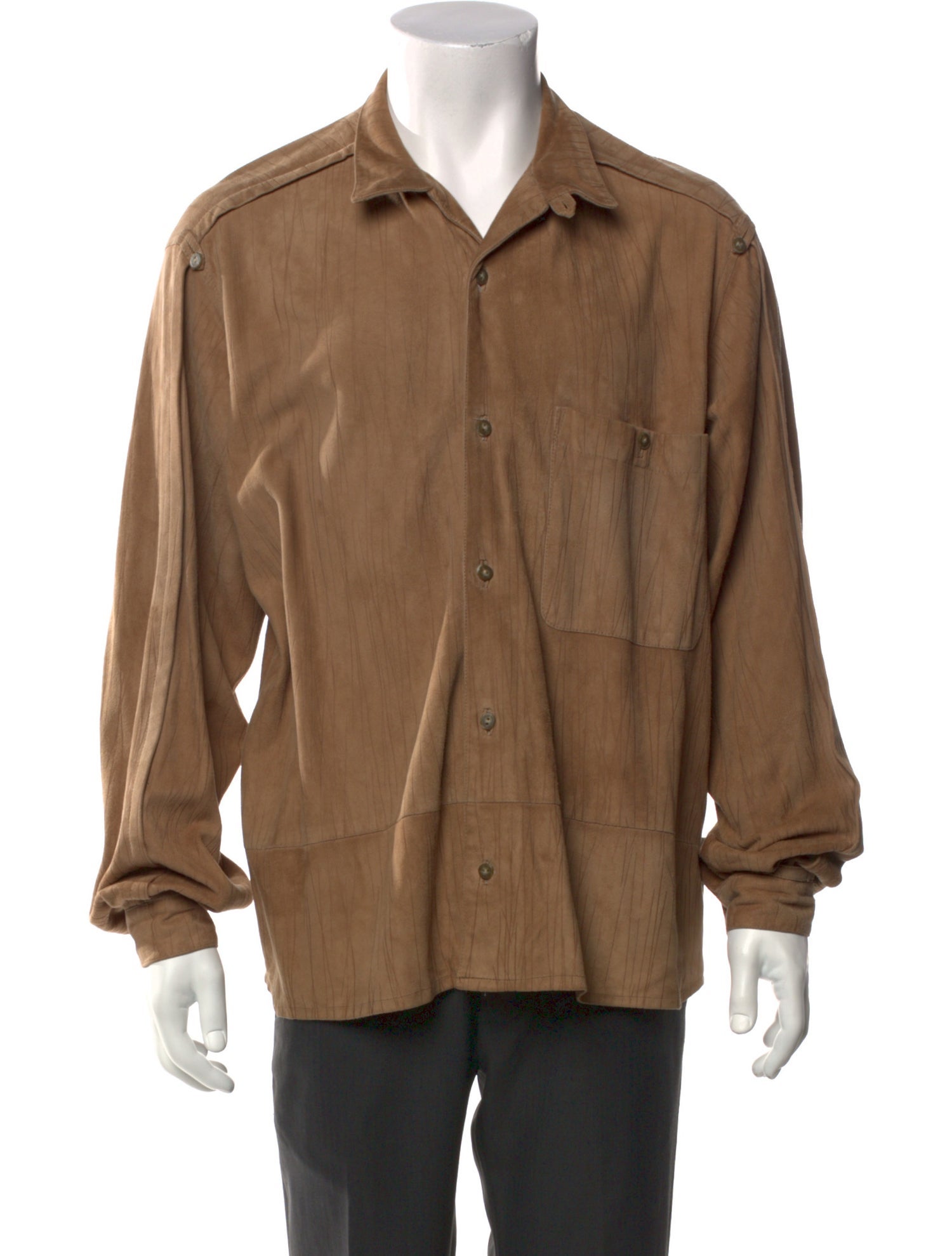 Robert Comstock Leather Long Sleeve Shirt