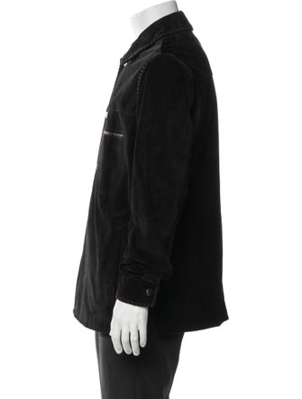 Robert Comstock Leather Trucker Jacket