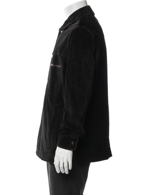 Robert Comstock Leather Trucker Jacket