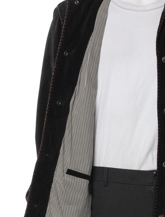 Robert Comstock Leather Trucker Jacket