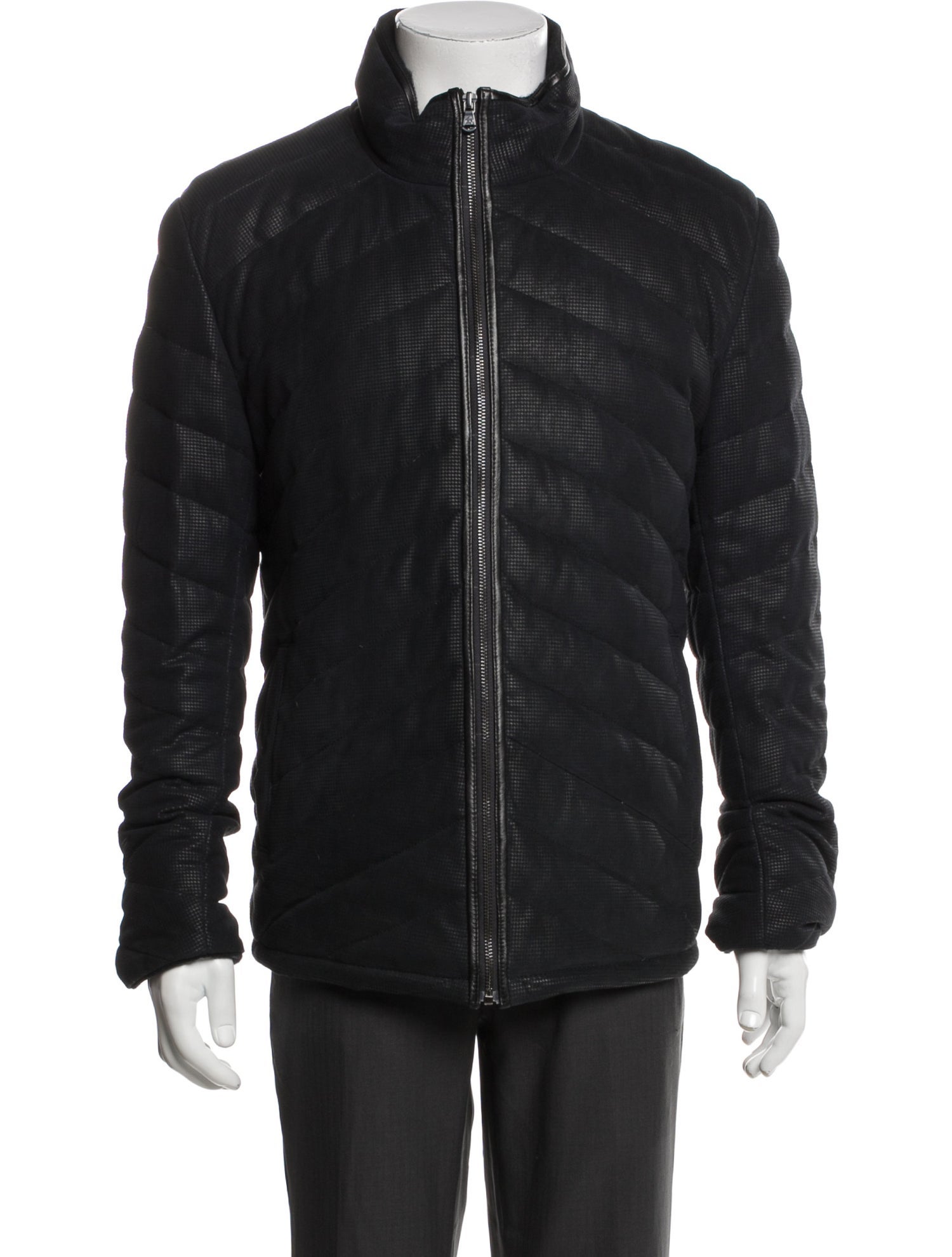 Robert Comstock Leather Puffer Coat