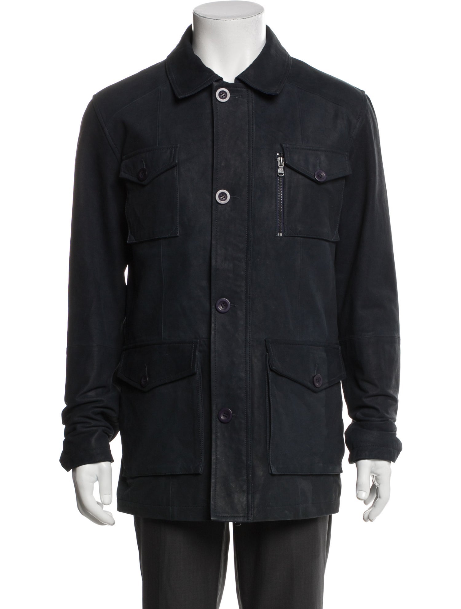 Robert Comstock Leather Utility Jacket