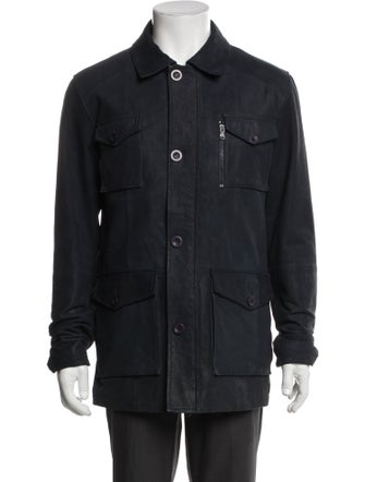 Robert Comstock Leather Utility Jacket