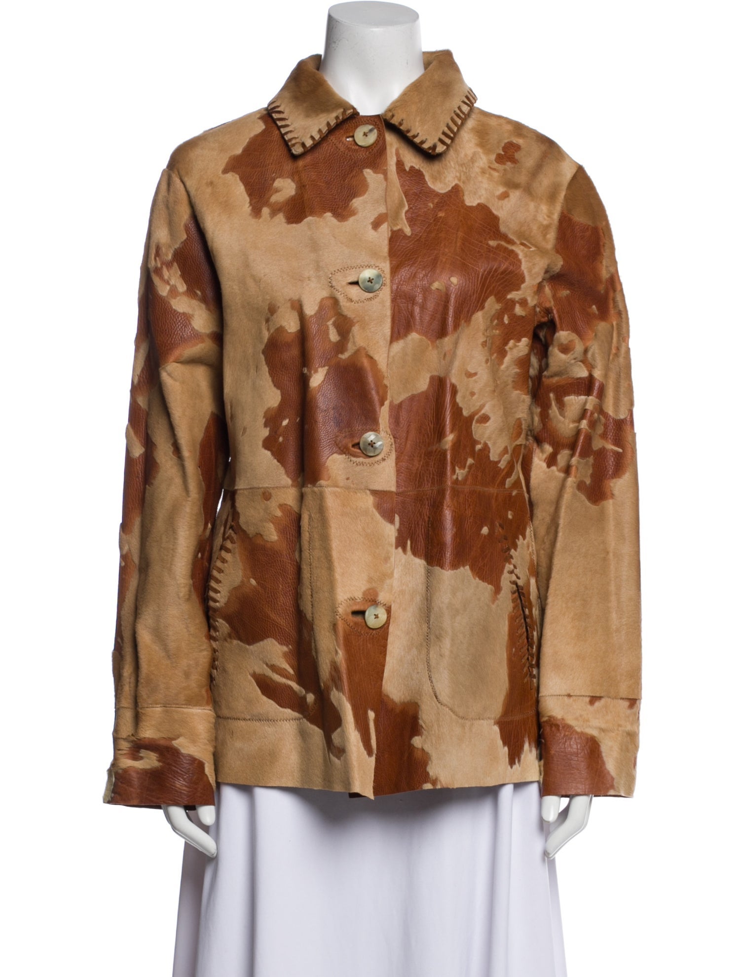 Robert Comstock Vintage Leather Fur Jacket