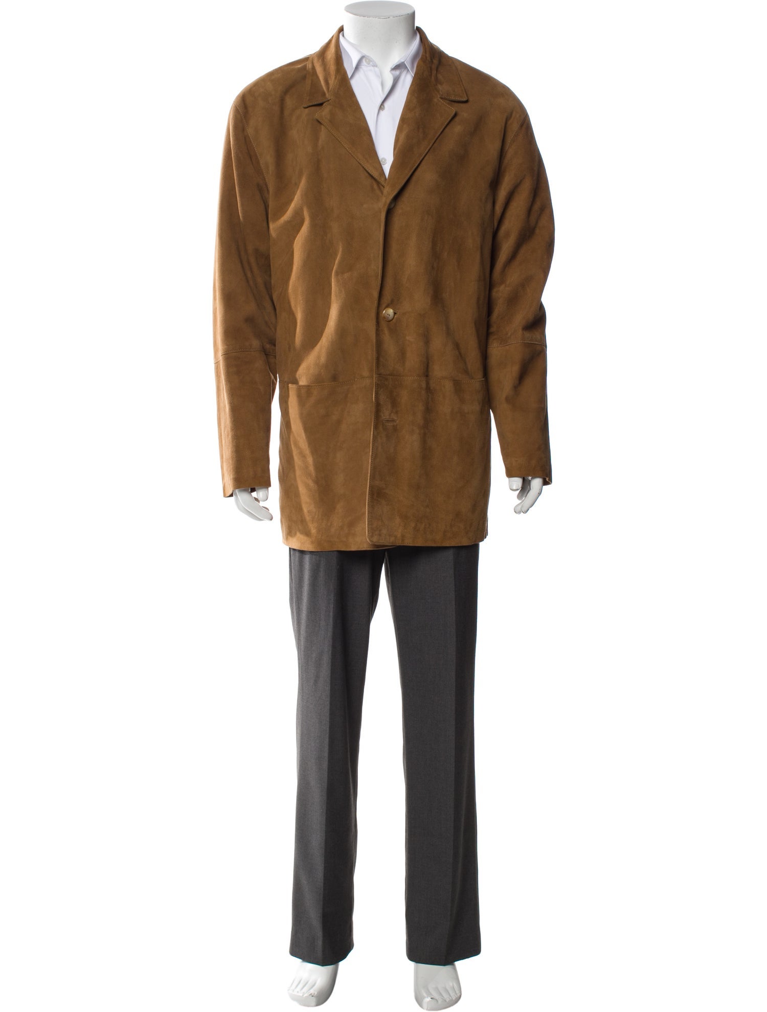Robert Comstock Leather Overcoat