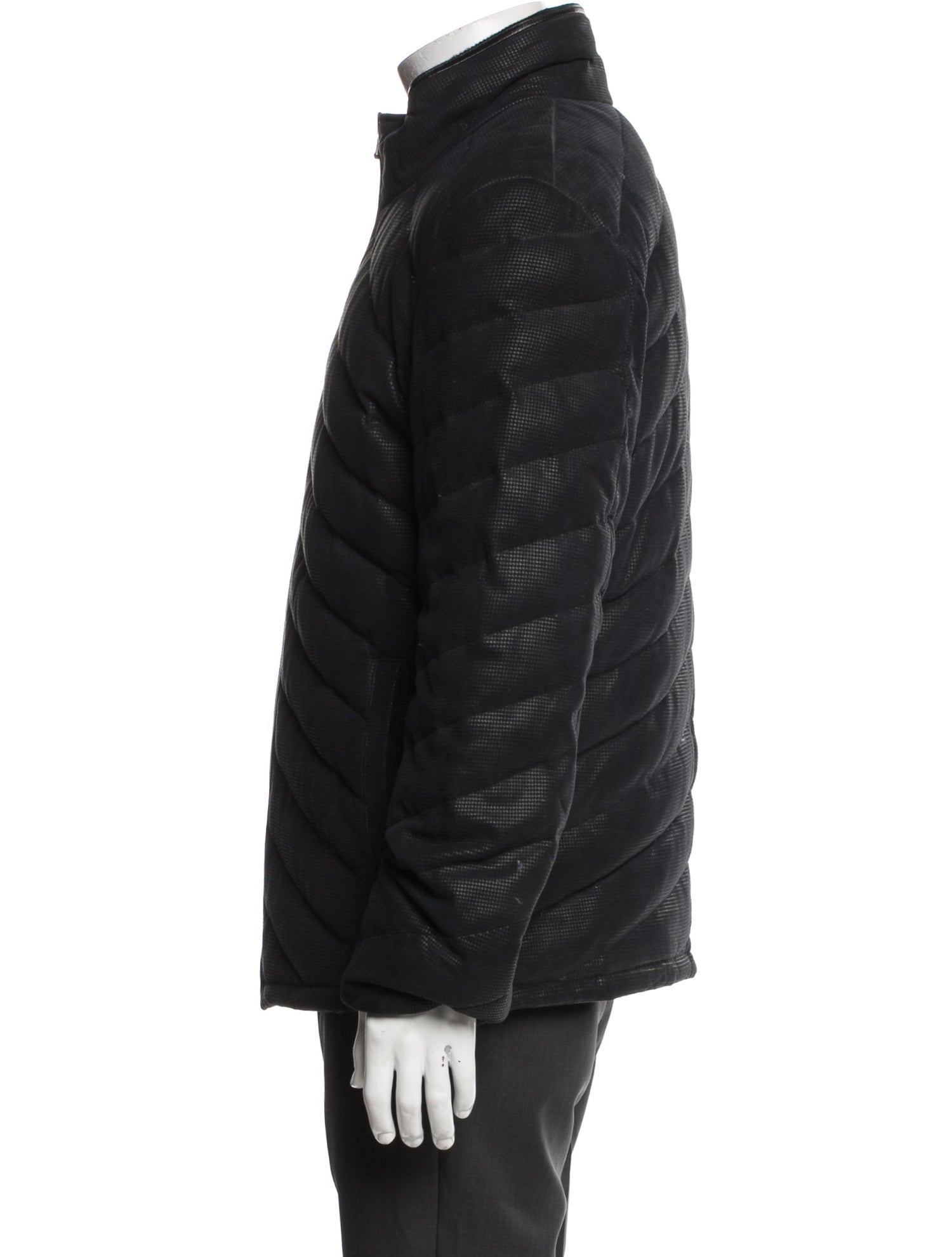 Robert Comstock Leather Puffer Coat