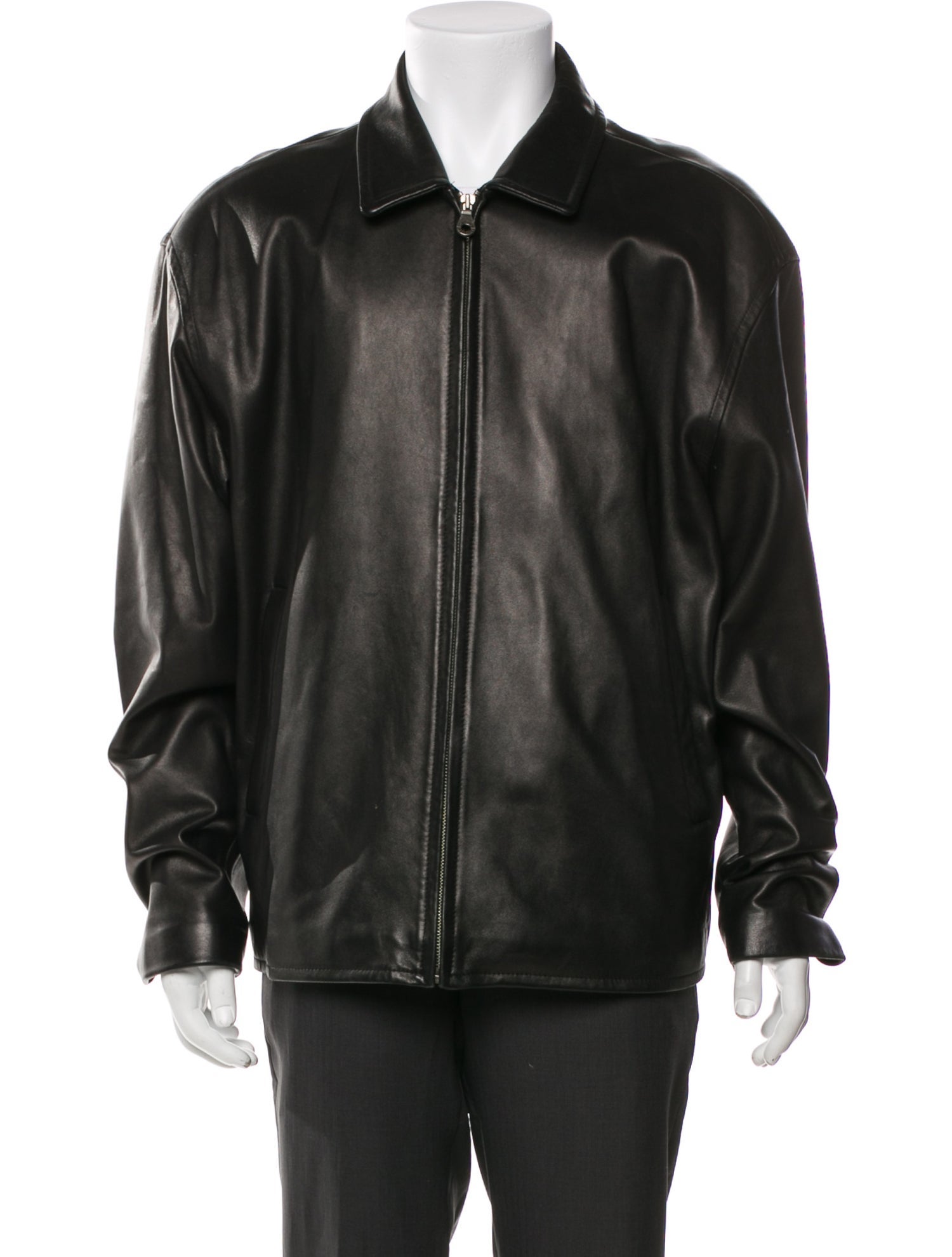 Robert Comstock Leather Bomber Jacket