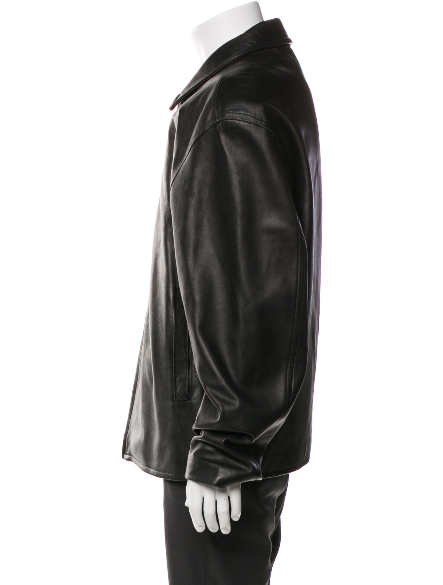 Robert Comstock Leather Bomber Jacket