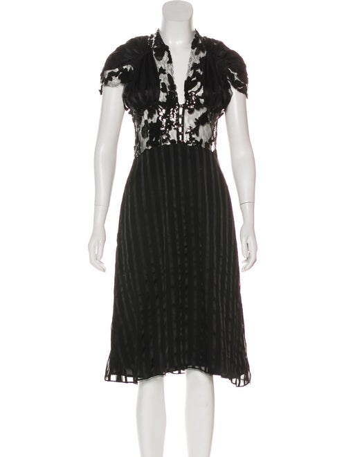Rodarte Embellished Midi Dress Black