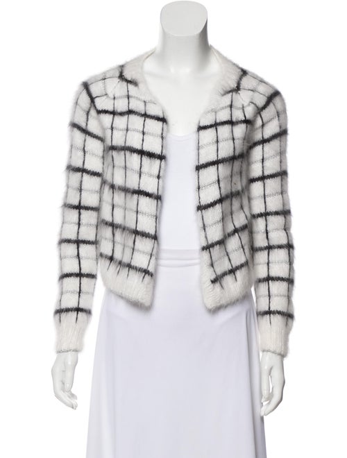 Rodarte Angora Plaid Print Sweater