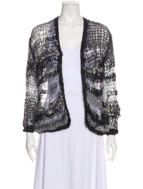 Rodarte Open Front Sweater Black