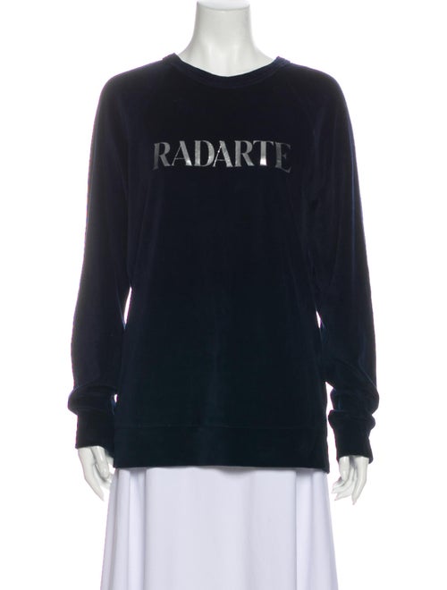 Rodarte Graphic Print Crew Neck Sweatshirt Blue
