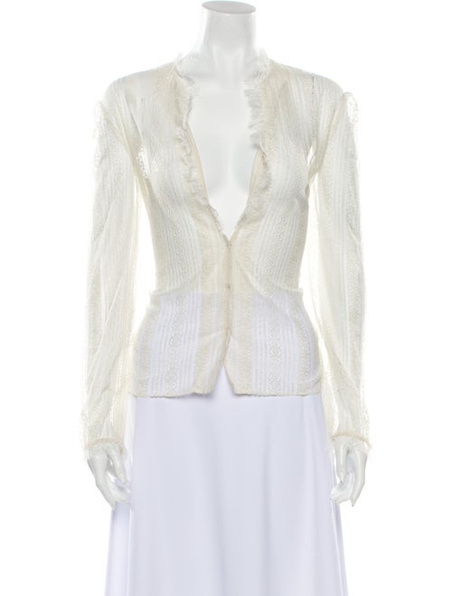 Rodarte V-Neck Long Sleeve Blouse