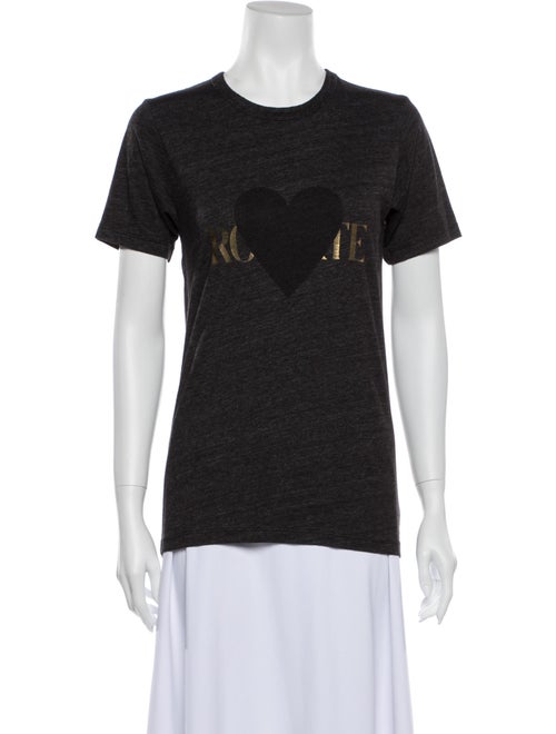 Rodarte Graphic Print Crew Neck T-Shirt Grey