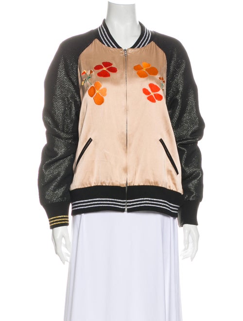 Rodarte Floral Print Bomber Jacket