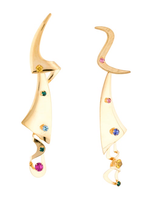 Rodarte Modern Shapes Earrings Gold