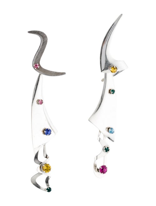 Rodarte Abstract Drop Earrings Silver