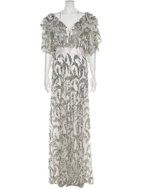 Rodarte 2019 Long Dress Silver