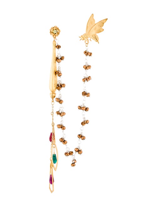 Rodarte Bee Drape Earrings Gold