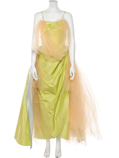 Rodarte 2020 Long Dress Green