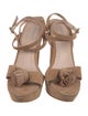 Rodarte Suede Fringe Trim Accent Sandals