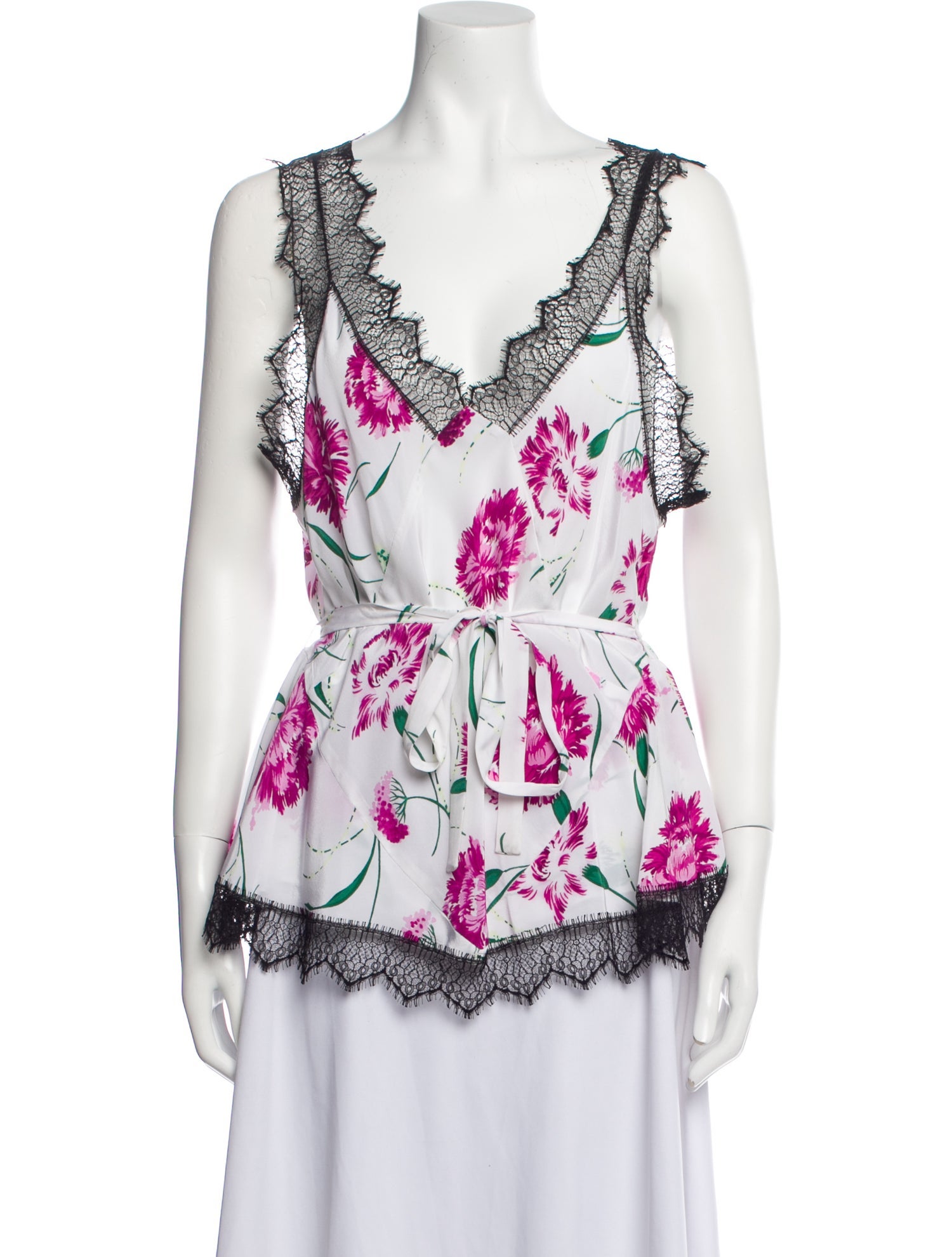 Rodarte Lace Pattern V-Neck Blouse w/ Tags