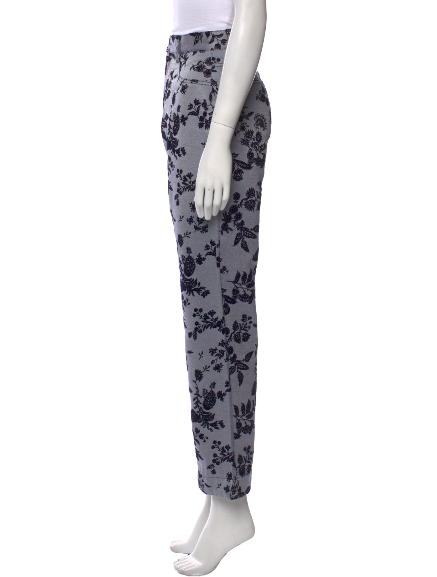 Rodarte Floral Print Straight Leg Pants