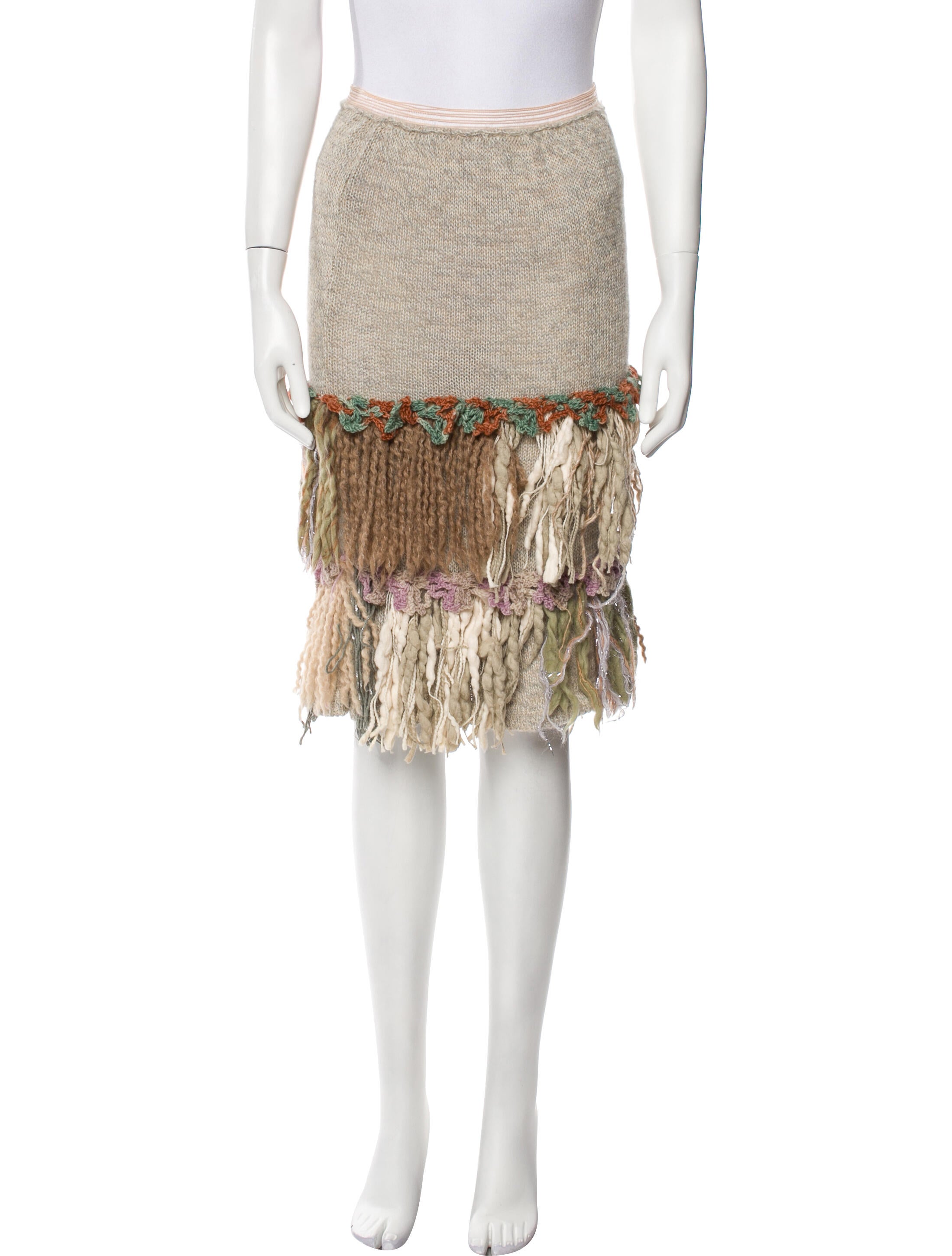 Rodarte Wool Knee-Length Skirt