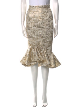Rodarte Ruffle Embellishment Knee-Length Skirt
