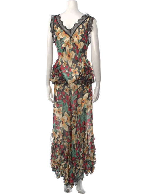 Rodarte Silk Printed Jumpsuit