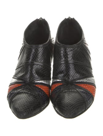 Rodarte Leather Colorblock Pattern Pumps