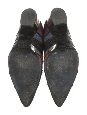 Rodarte Leather Colorblock Pattern Pumps