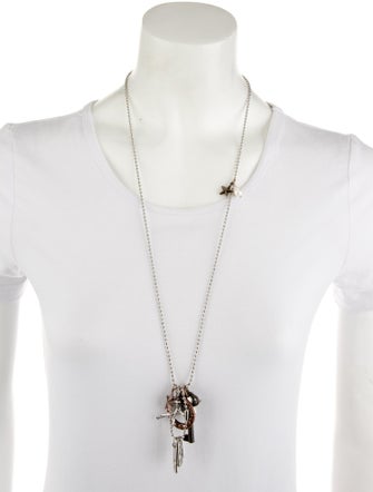 Rodarte Freshwater Pearl Mixed Charm Necklace