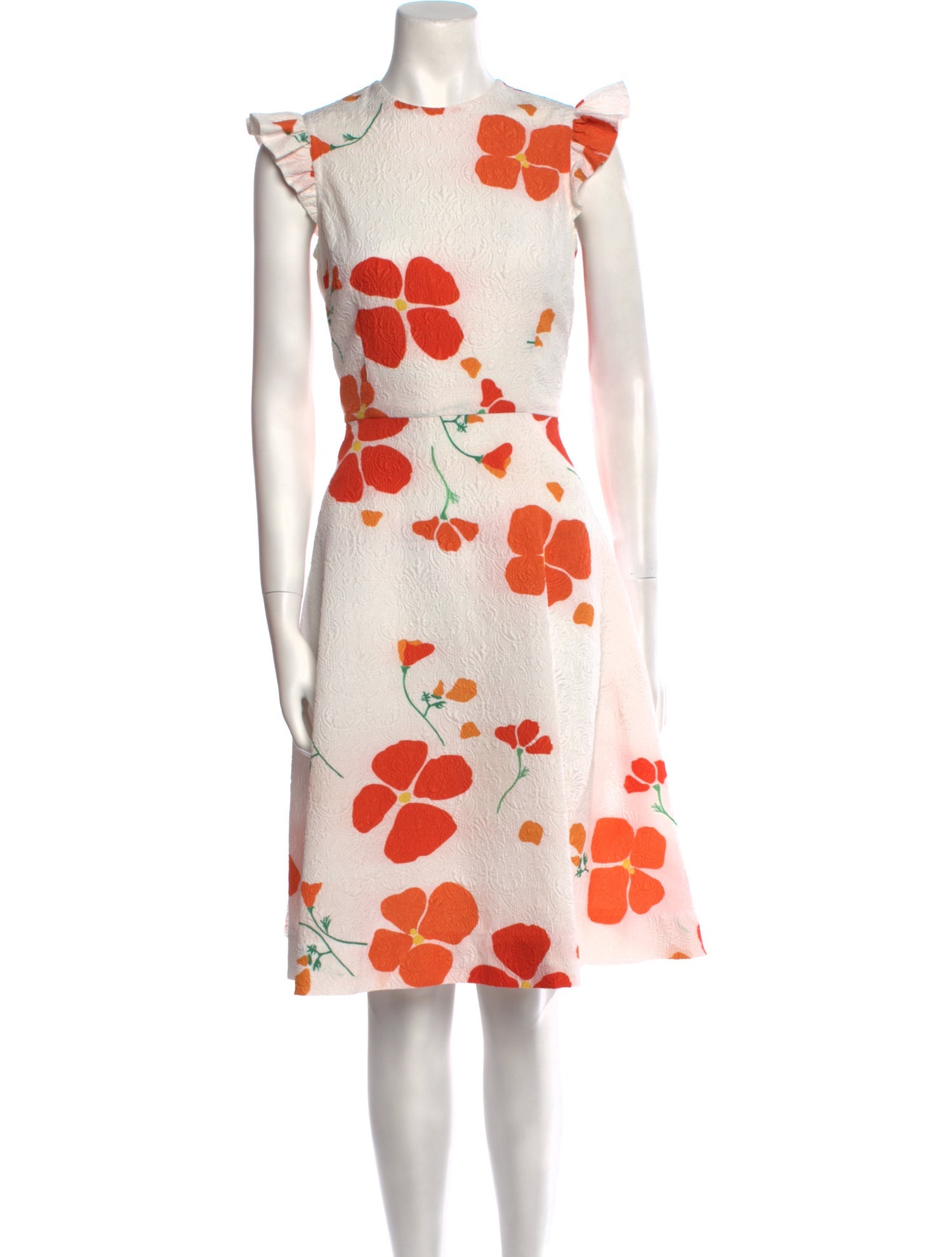 Rodarte Floral Print Knee-Length Dress