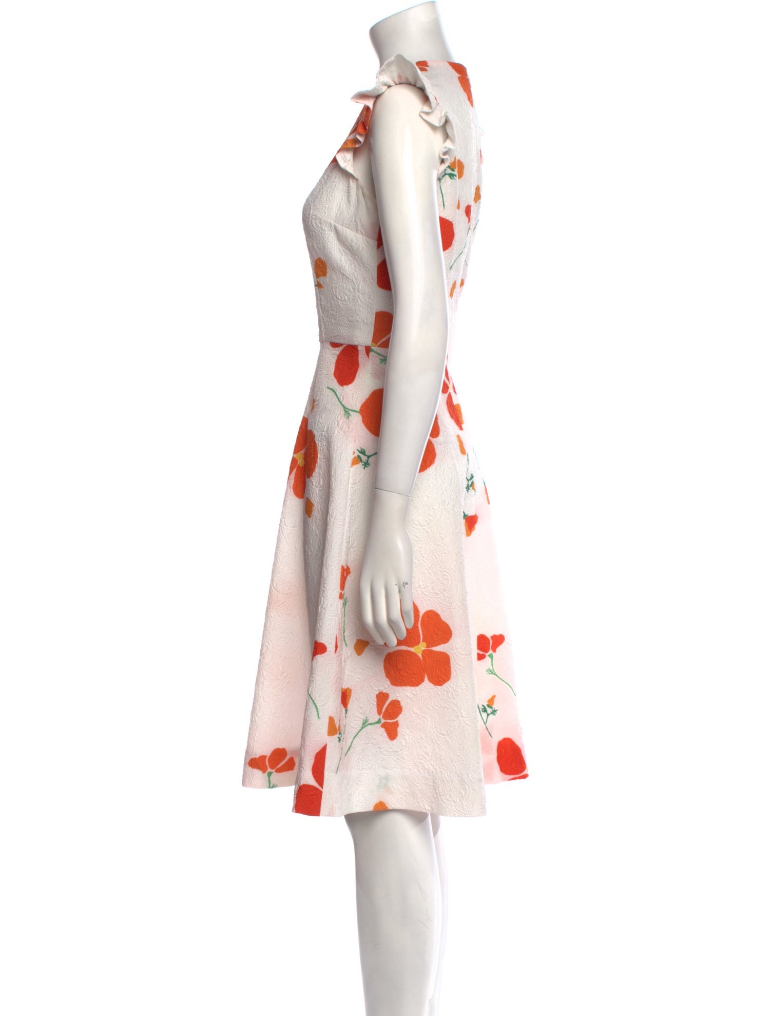 Rodarte Floral Print Knee-Length Dress