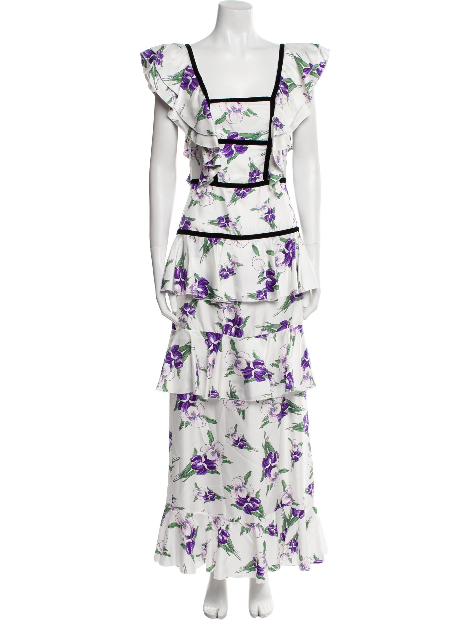 Rodarte Floral Print Long Dress