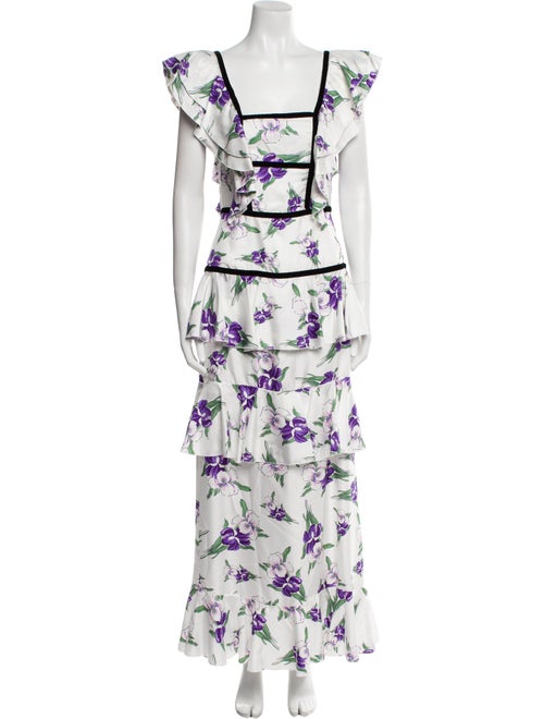 Rodarte Floral Print Long Dress