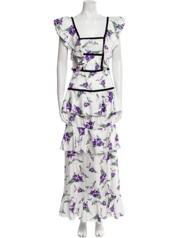 Rodarte Dresses Floral Print Long Dress US 2 | XS