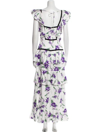 Rodarte Floral Print Long Dress