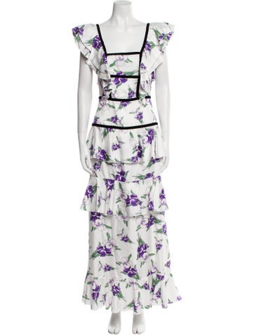 Rodarte Dresses Floral Print Long Dress US 4 | S