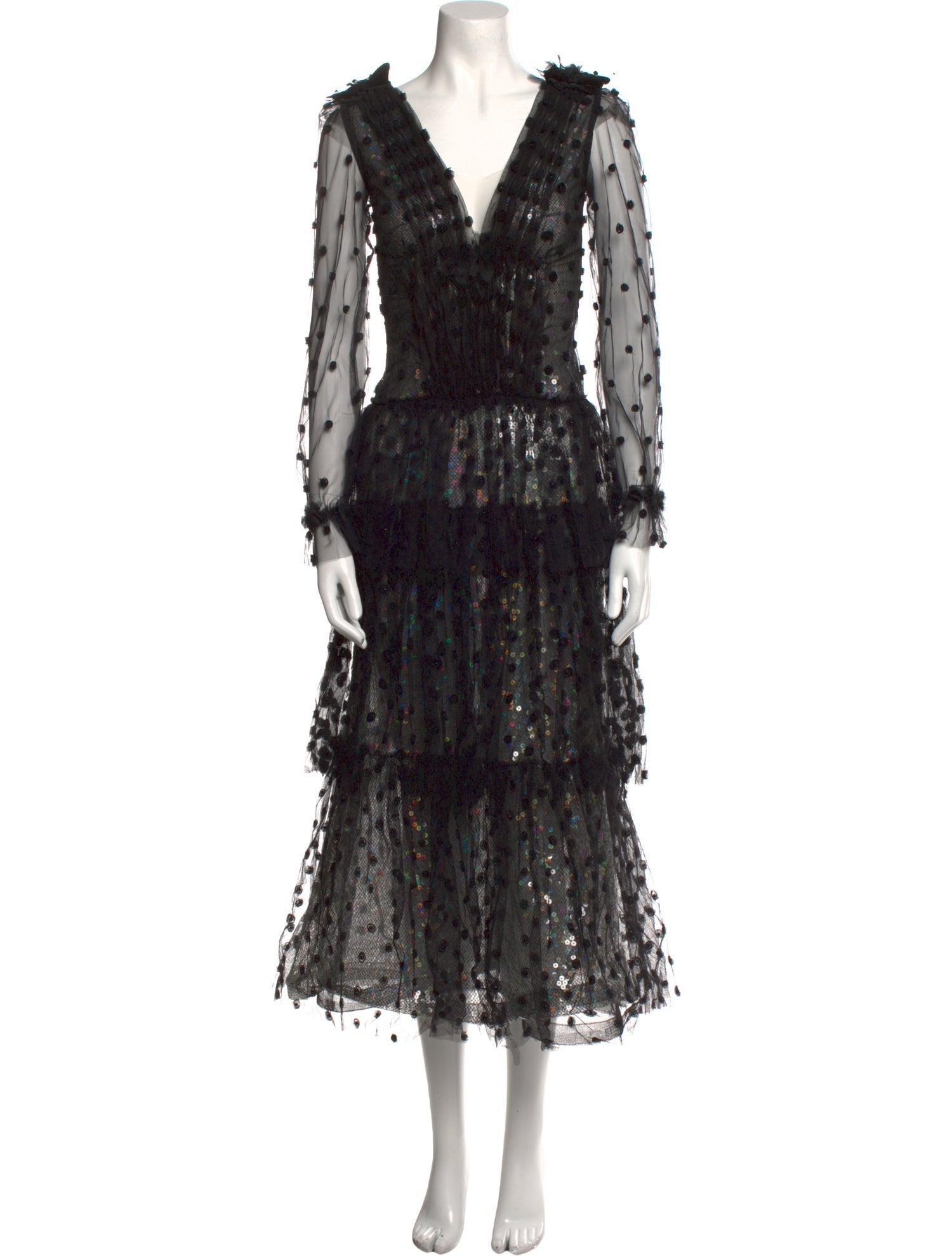 Rodarte Lace Pattern Midi Length Dress