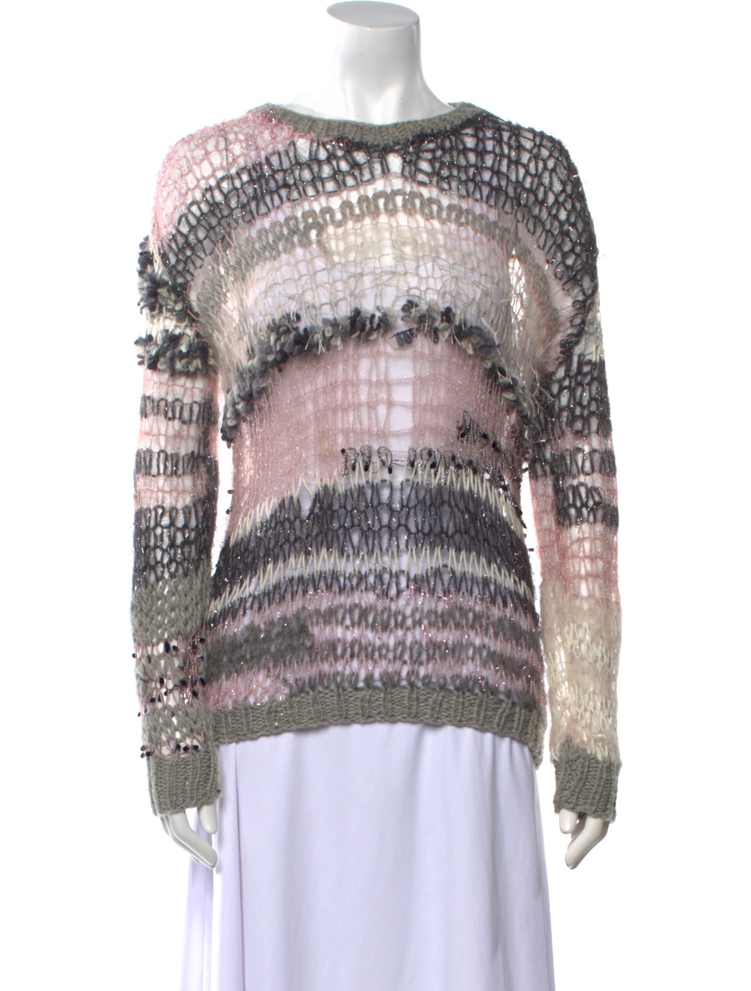 Rodarte Mohair Striped Sweater