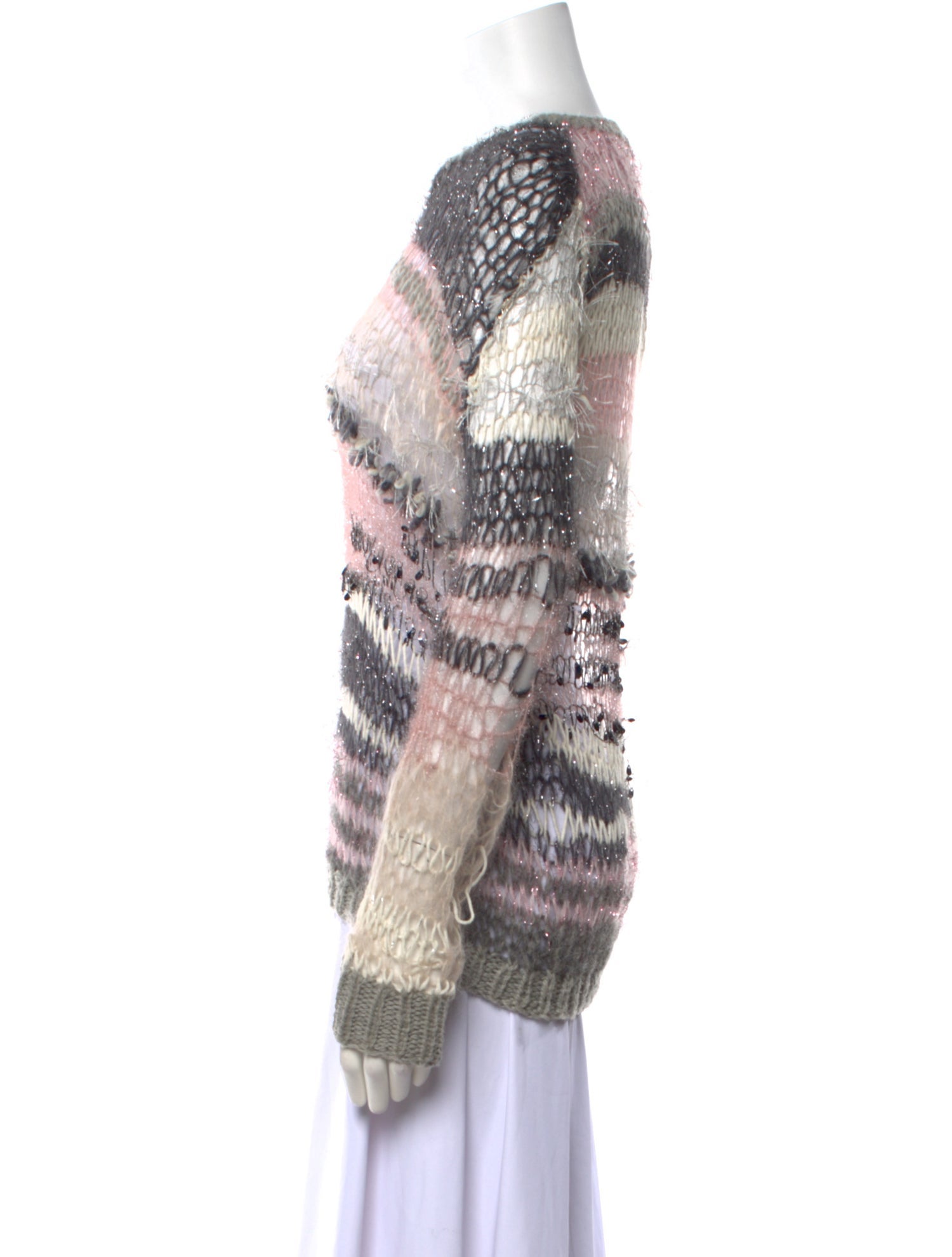 Rodarte Mohair Striped Sweater