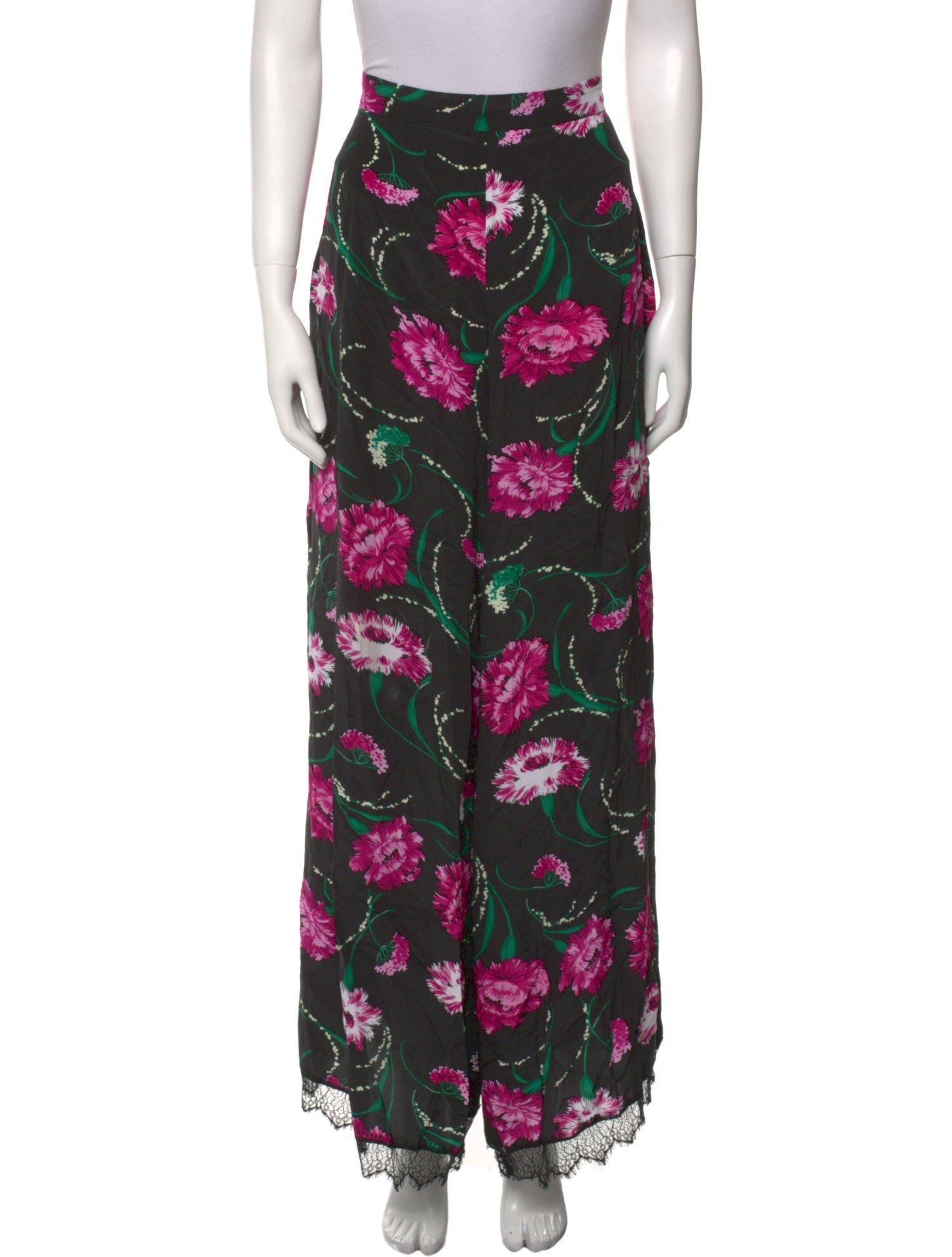 Rodarte Silk Wide Leg Pants