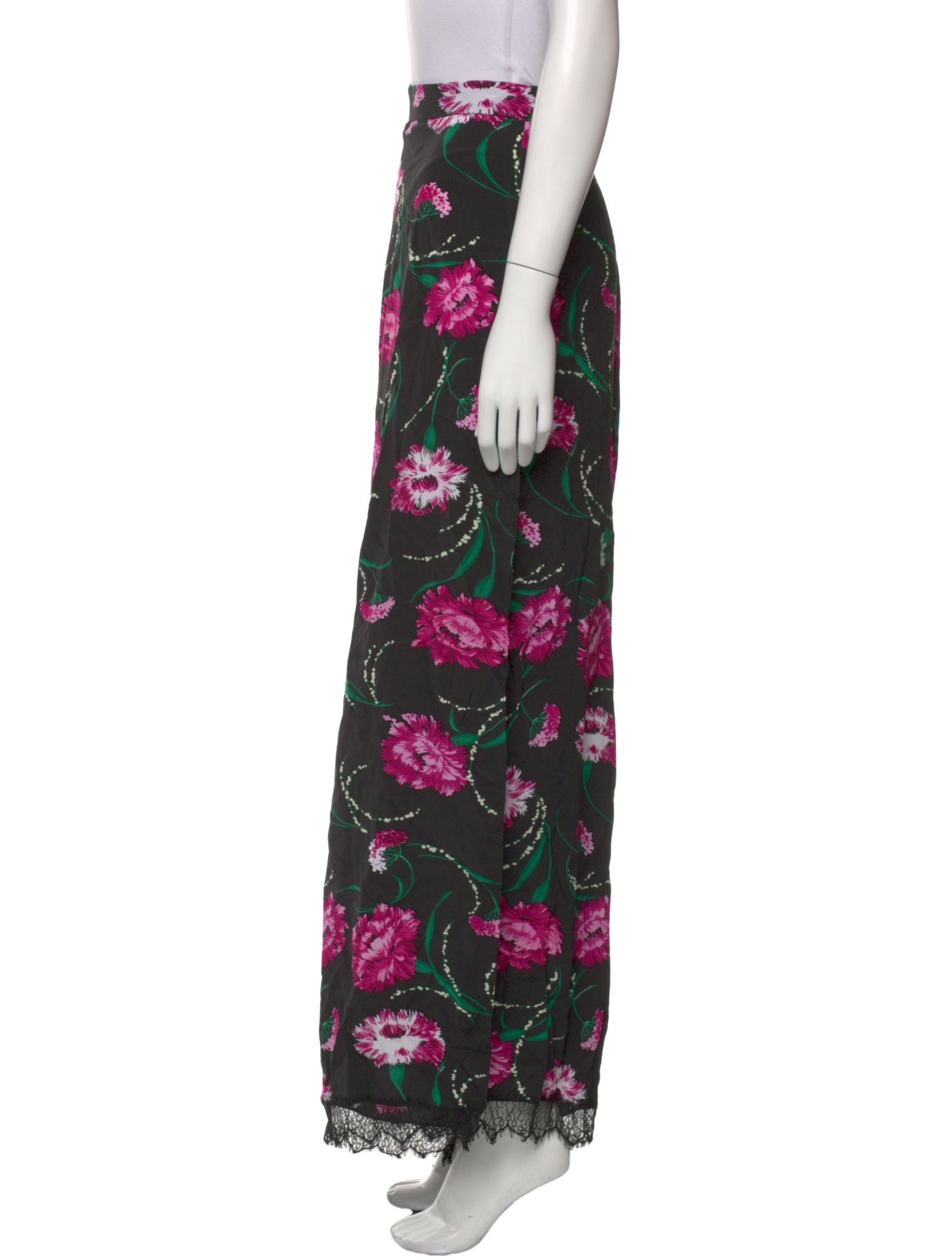 Rodarte Silk Wide Leg Pants