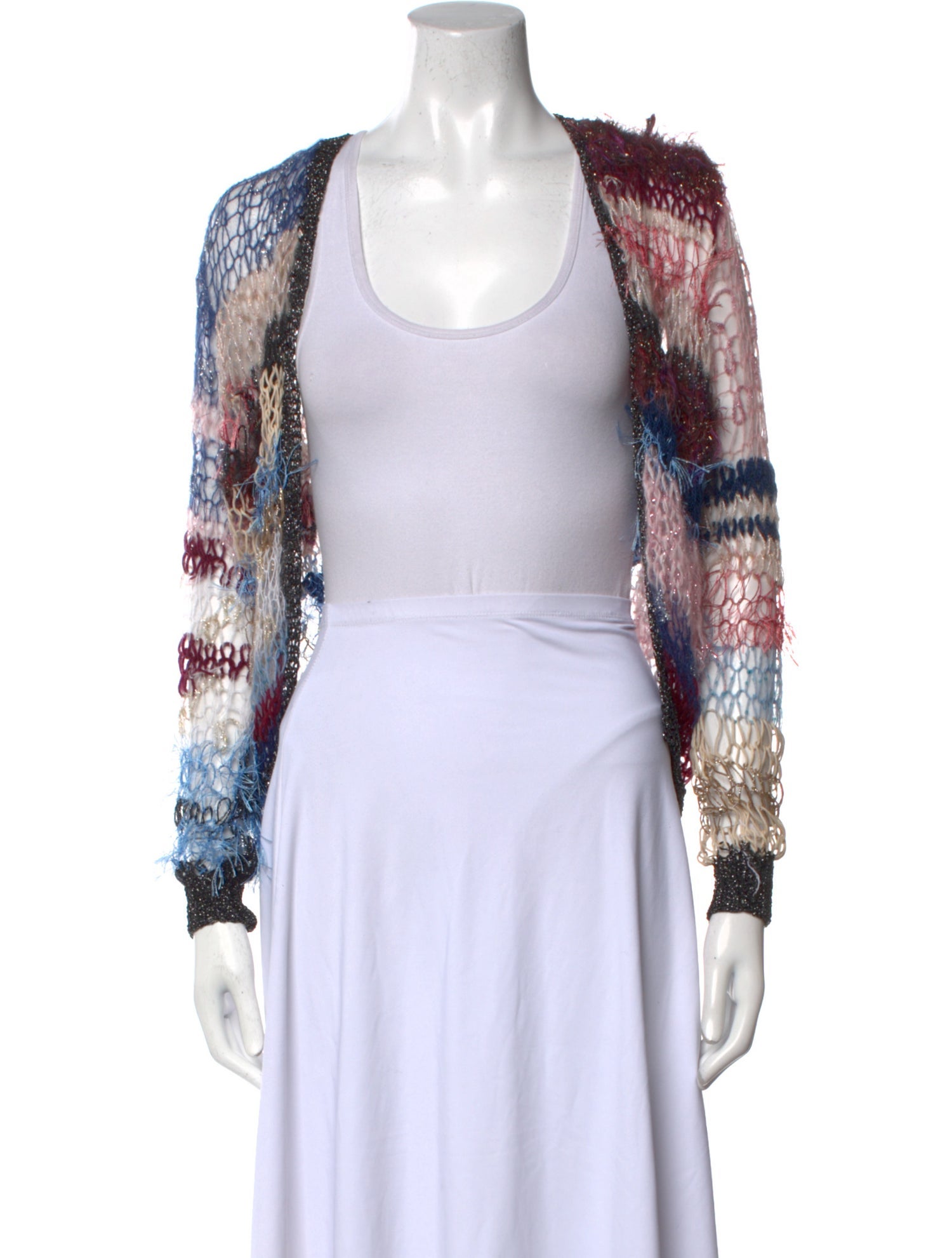 Rodarte Striped Scoop Neck Sweater