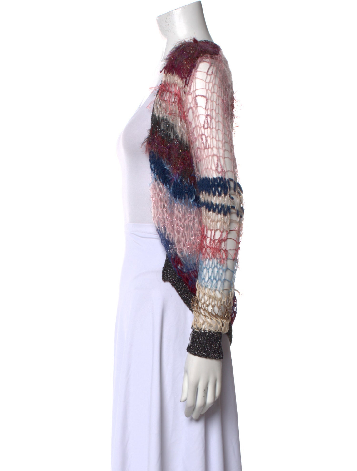 Rodarte Striped Scoop Neck Sweater